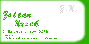 zoltan masek business card